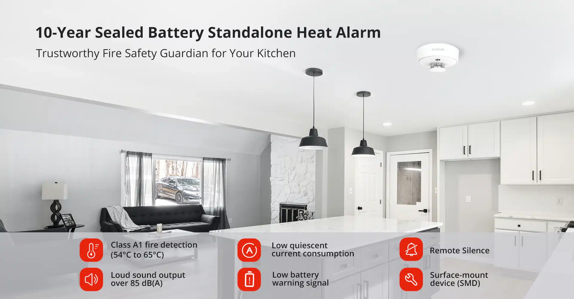 H01 10 Years Battery Heat Alarm 07