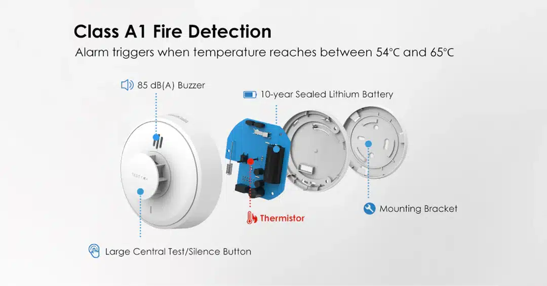 H01 10 Years Battery Heat Alarm 08
